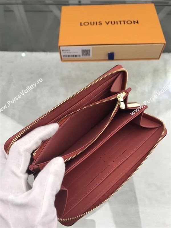 replica M90492 Louis Vuitton LV Zippy Wallet Dog Monogram Vernis Leather Purse Bag Pink