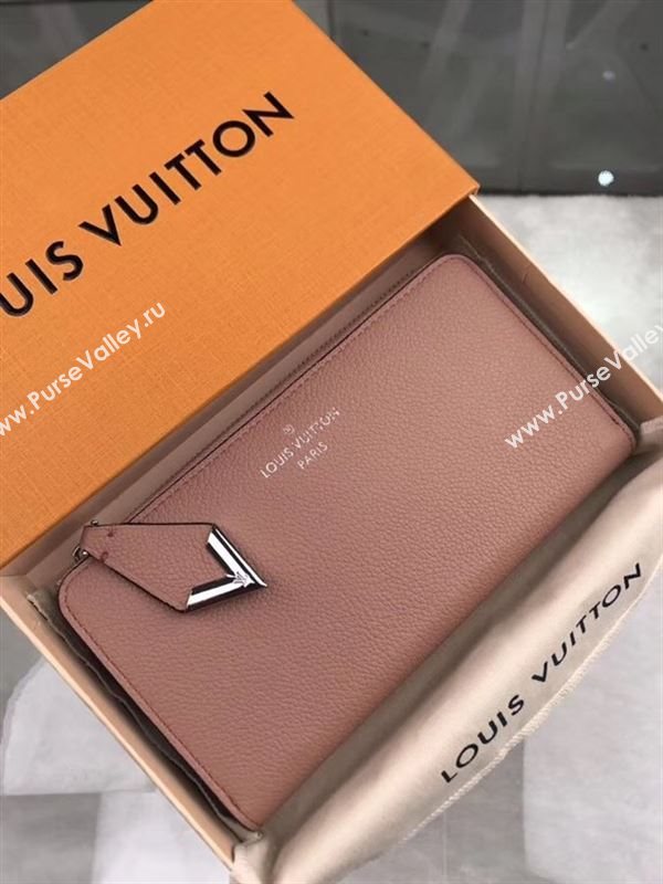 replica M60148 Louis Vuitton LV Comete Wallet Real Leather Purse Bag Pink