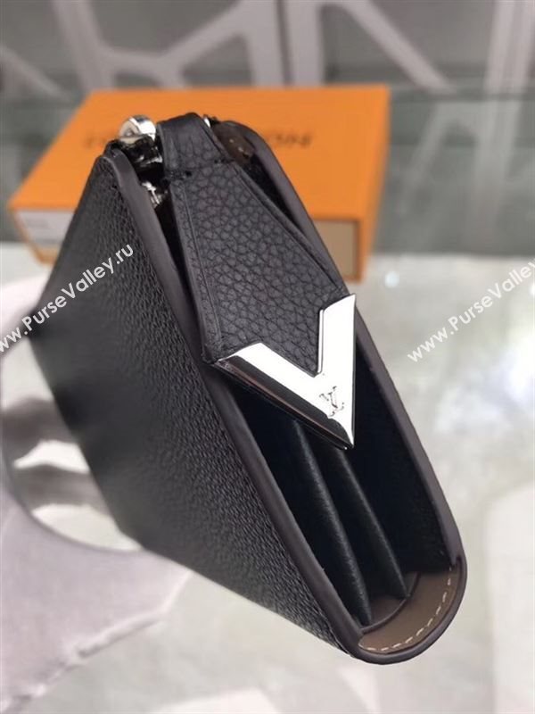 replica M60146 Louis Vuitton LV Comete Wallet Real Leather Purse Bag Black