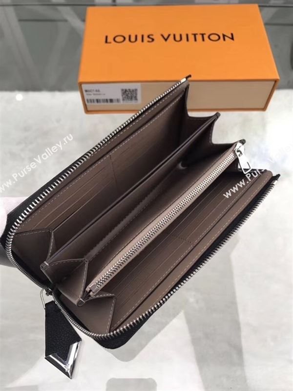 replica M60146 Louis Vuitton LV Comete Wallet Real Leather Purse Bag Black