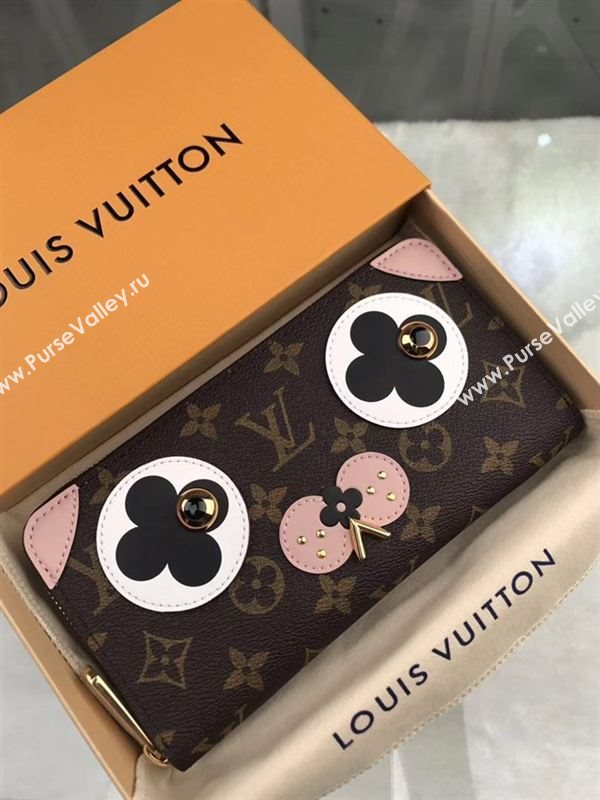 replica M67246 Louis Vuitton LV Zippy Wallet Dog Monogram Canvas Purse Bag