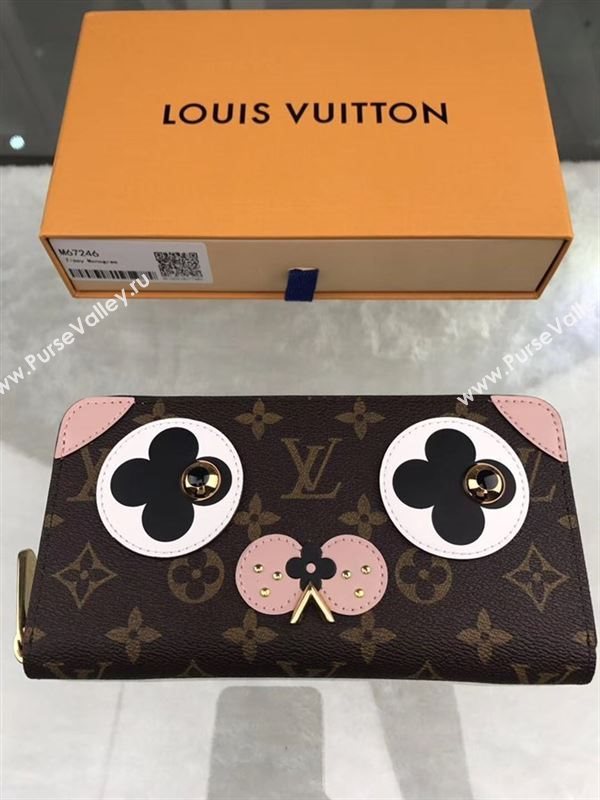 replica M67246 Louis Vuitton LV Zippy Wallet Dog Monogram Canvas Purse Bag
