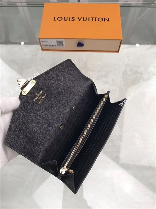 replica M58415 Louis Vuitton LV Pallas Wallet Monogram Canvas Purse Bag Black