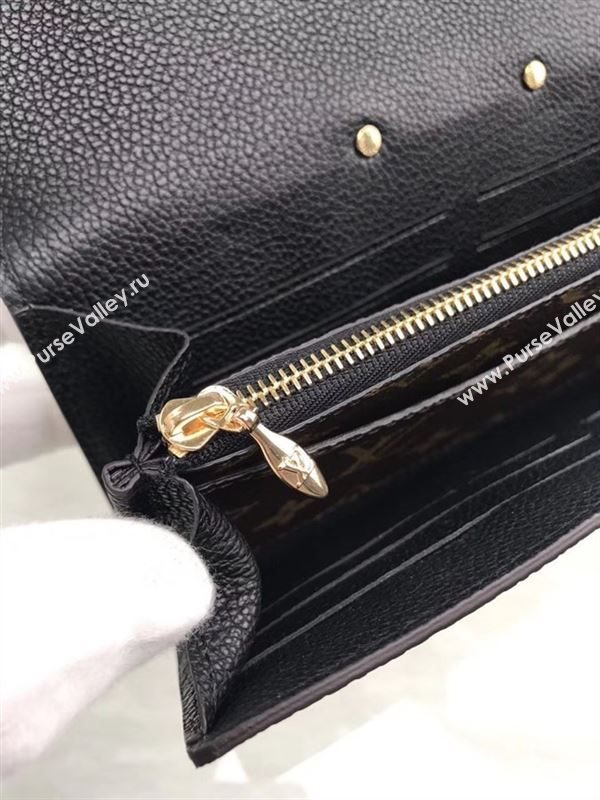 replica M58415 Louis Vuitton LV Pallas Wallet Monogram Canvas Purse Bag Black