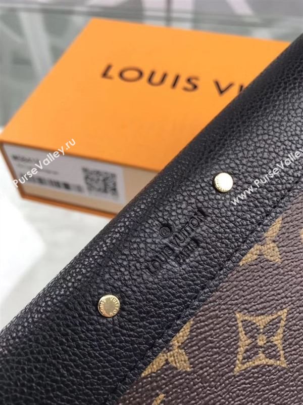 replica M58415 Louis Vuitton LV Pallas Wallet Monogram Canvas Purse Bag Black