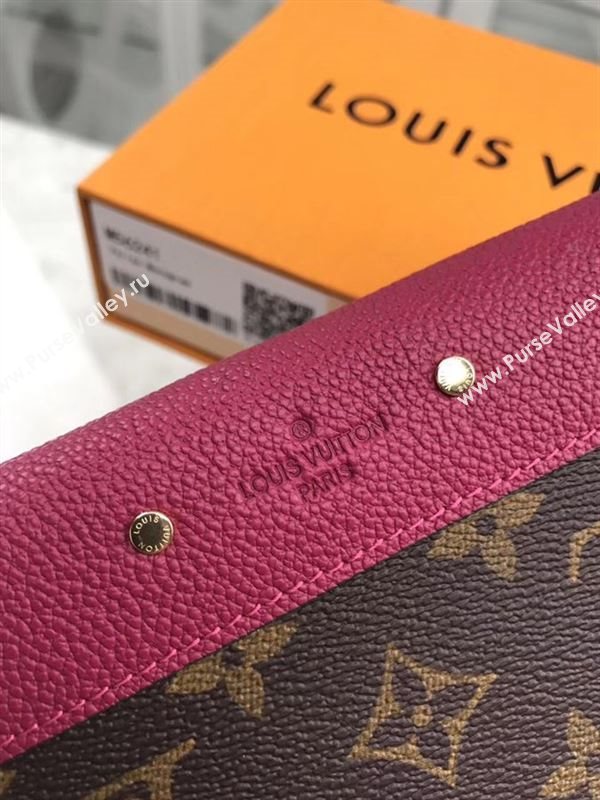 replica M56241 Louis Vuitton LV Pallas Wallet Monogram Canvas Purse Bag Maroon