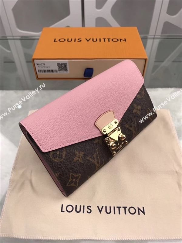 replica M61279 Louis Vuitton LV Pallas Wallet Monogram Canvas Purse Bag Pink