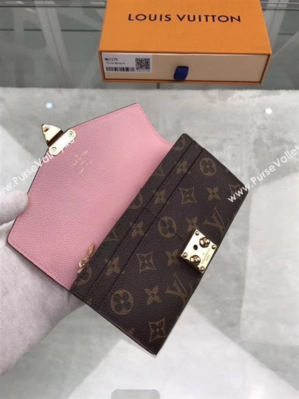 replica M61279 Louis Vuitton LV Pallas Wallet Monogram Canvas Purse Bag Pink