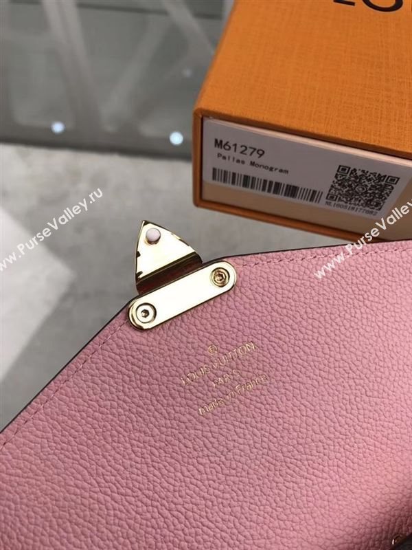 replica M61279 Louis Vuitton LV Pallas Wallet Monogram Canvas Purse Bag Pink