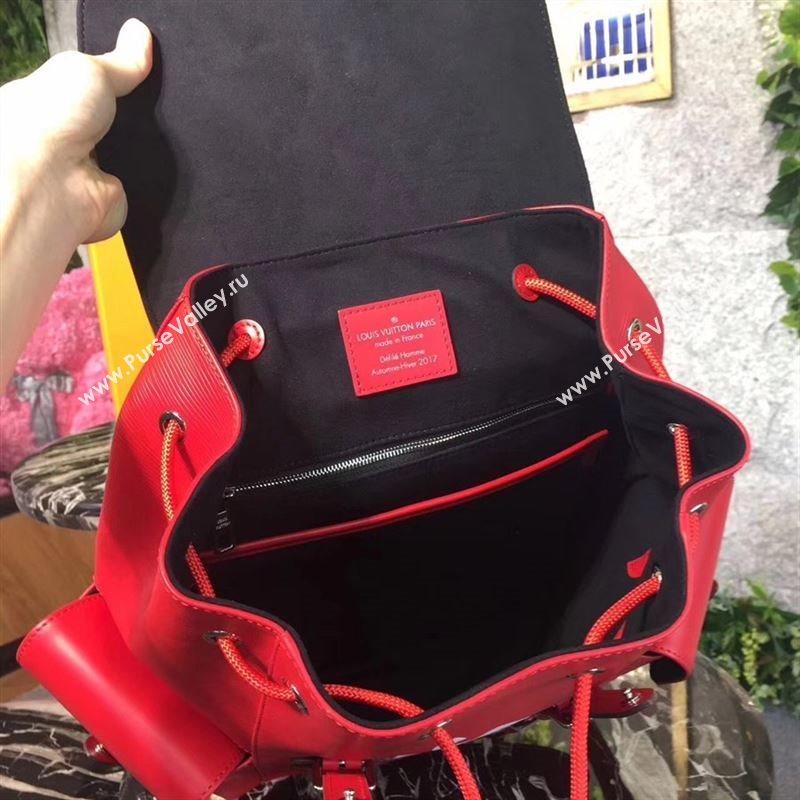 replica LV Louis Vuitton Supreme Christopher PM Backpack Epi Leather Bag M41709 Red
