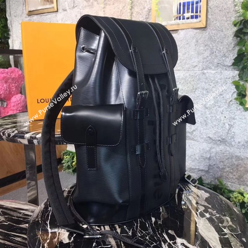 replica LV Louis Vuitton Supreme Christopher PM Backpack Epi Leather Bag M41709 Black