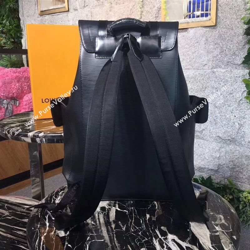 replica LV Louis Vuitton Supreme Christopher PM Backpack Epi Leather Bag M41709 Black