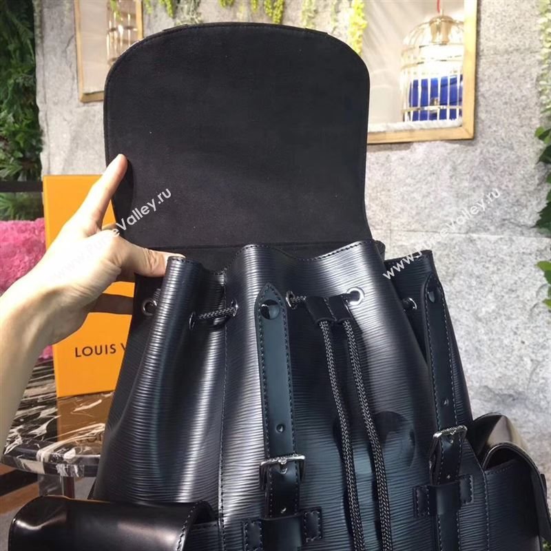 replica LV Louis Vuitton Supreme Christopher PM Backpack Epi Leather Bag M41709 Black