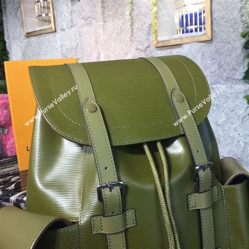 replica LV Louis Vuitton Supreme Christopher PM Backpack Epi Leather Bag M41709 Green