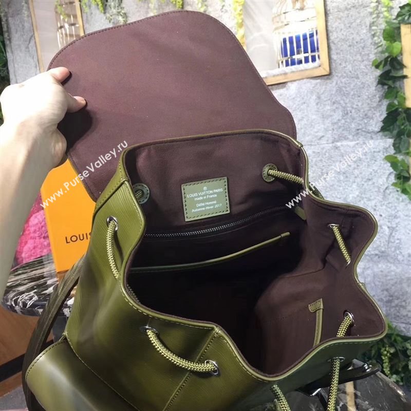 replica LV Louis Vuitton Supreme Christopher PM Backpack Epi Leather Bag M41709 Green