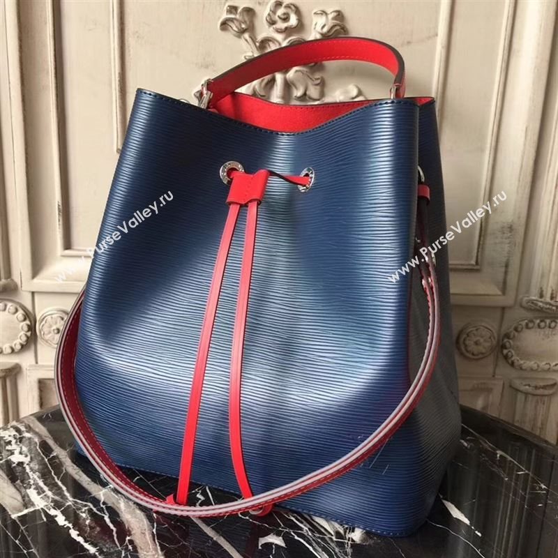 replica LV Louis Vuitton Neonoe Bucket Bag Epi Leather Handbag M54367 Navy