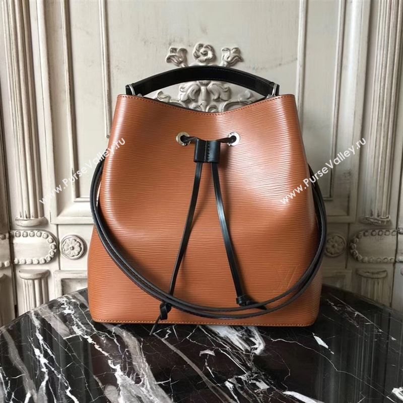replica LV Louis Vuitton Neonoe Bucket Bag Epi Leather Handbag M54366 Brown