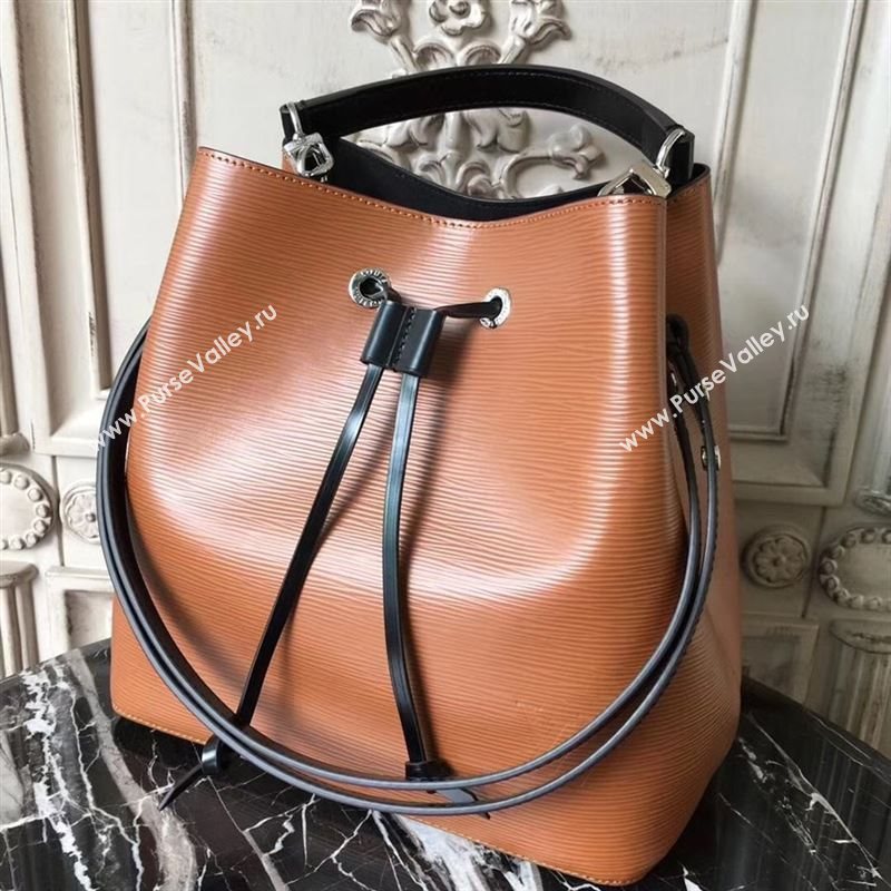 replica LV Louis Vuitton Neonoe Bucket Bag Epi Leather Handbag M54366 Brown