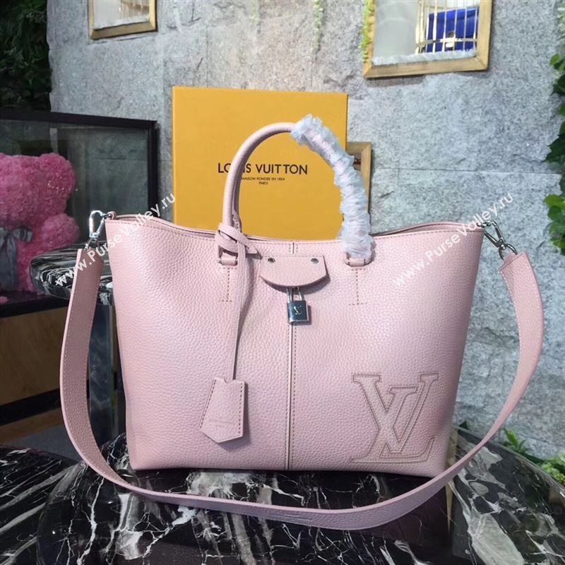 replica LV Louis Vuitton Pernelle Handbag Real Leather Bag M54780 Pink