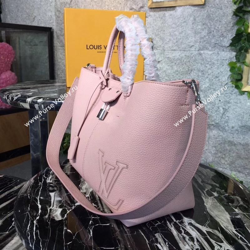 replica LV Louis Vuitton Pernelle Handbag Real Leather Bag M54780 Pink