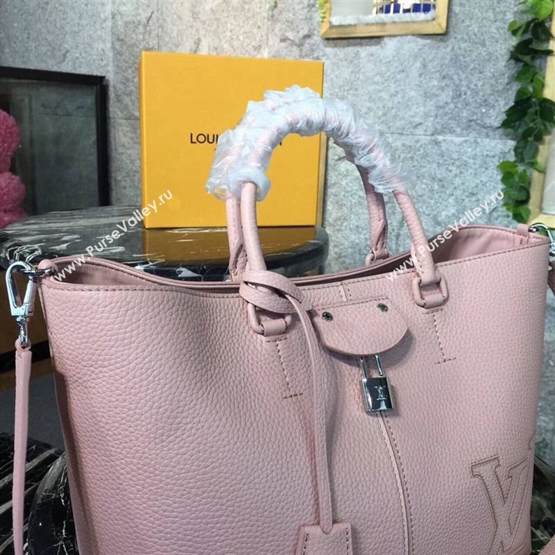 replica LV Louis Vuitton Pernelle Handbag Real Leather Bag M54780 Pink