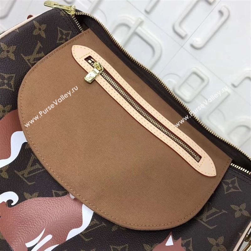 replica LV Louis Vuitton Speedy 30 Handbag Monogram Dog Limited Bag M41112 Brown