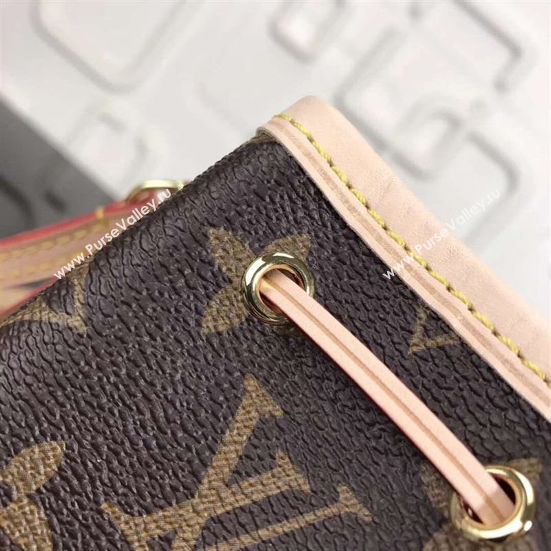 replica LV Louis Vuitton Nano Noe Bucket Handbag Monogram Dog Shoulder Bag M41346 Brown