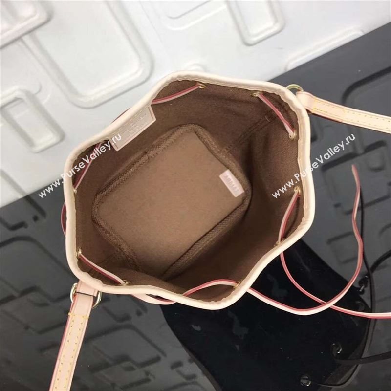 replica LV Louis Vuitton Nano Noe Bucket Handbag Monogram Dog Shoulder Bag M41346 Brown