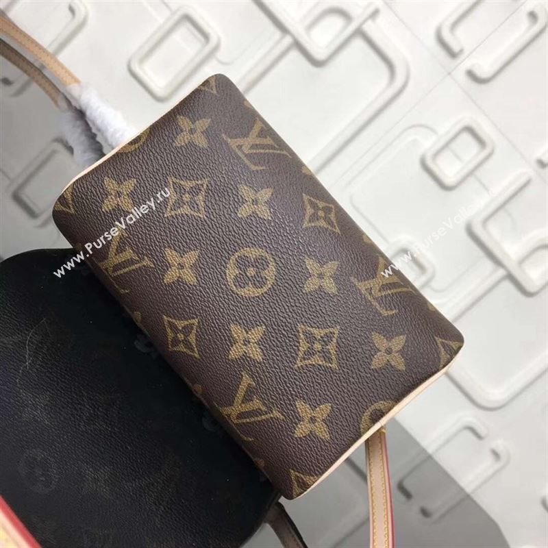 replica LV Louis Vuitton Nano Speedy Handbag Monogram Dog Shoulder Bag M61252 Brown