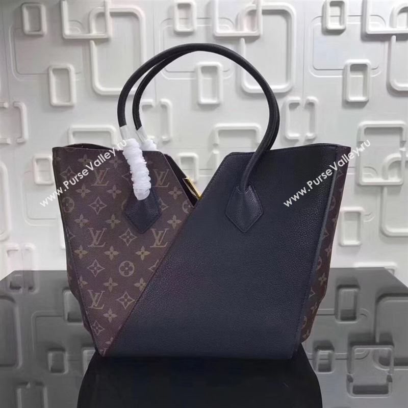 replica Louis Vuitton LV Kimono Handbag Monogram Leather Tote Bag M40460 Black