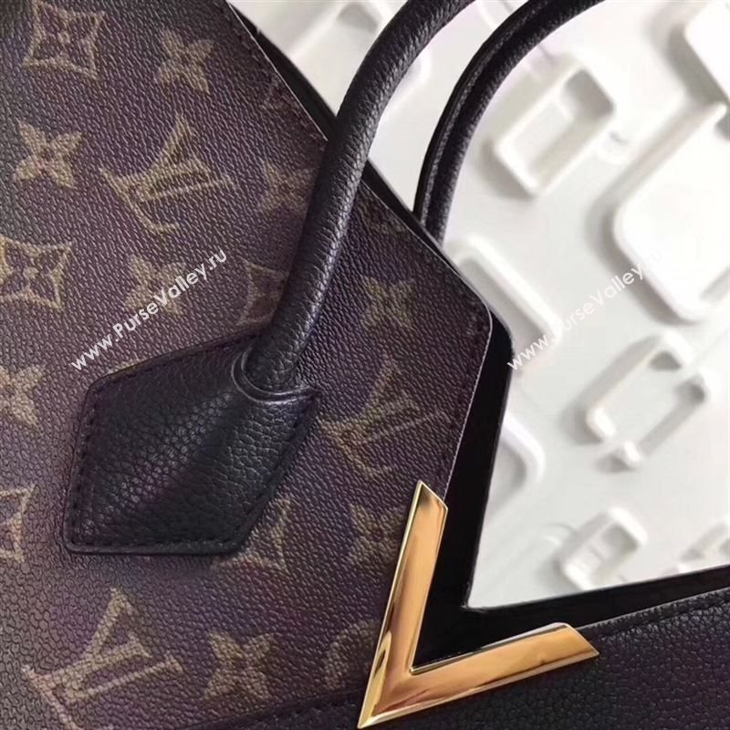 replica Louis Vuitton LV Kimono Handbag Monogram Leather Tote Bag M40460 Black