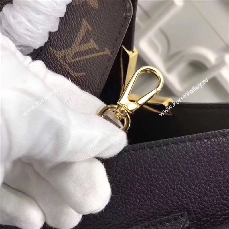 replica Louis Vuitton LV Kimono Handbag Monogram Leather Tote Bag M40460 Black