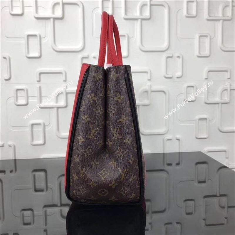 replica Louis Vuitton LV Kimono Handbag Monogram Leather Tote Bag M40459 Red