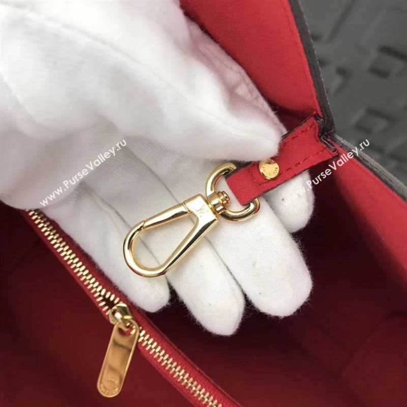 replica Louis Vuitton LV Kimono Handbag Monogram Leather Tote Bag M40459 Red