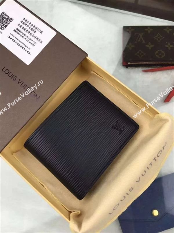 replica M60332 Louis Vuitton LV Slender Wallet Epi Leather Purse Bag Black