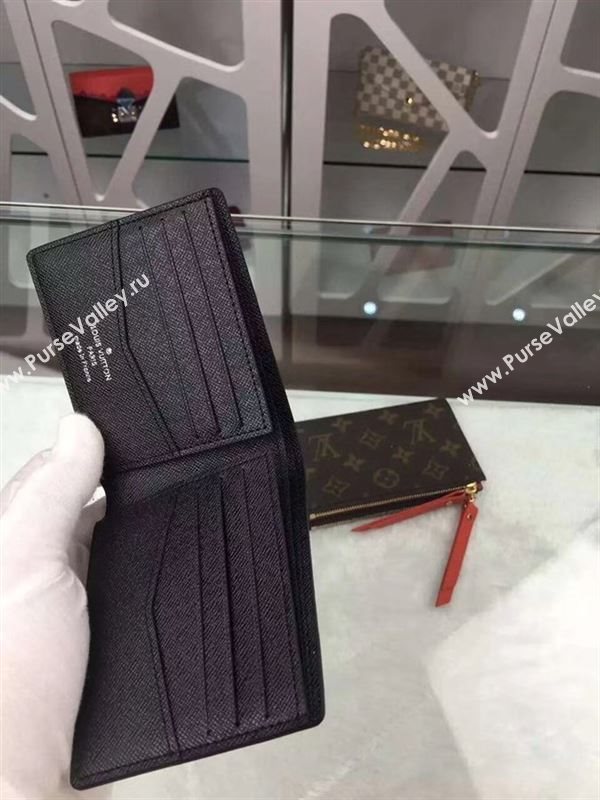 replica M60332 Louis Vuitton LV Slender Wallet Epi Leather Purse Bag Black