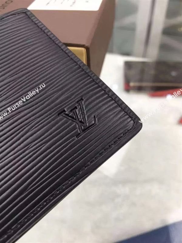 replica M60332 Louis Vuitton LV Slender Wallet Epi Leather Purse Bag Black