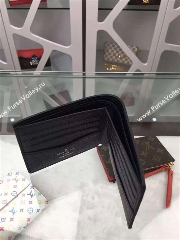 replica M60332 Louis Vuitton LV Slender Wallet Epi Leather Purse Bag Black