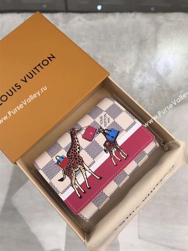 replica N60059 Louis Vuitton LV Victorine Giraffe Wallet Damier Canvas Purse Bag White