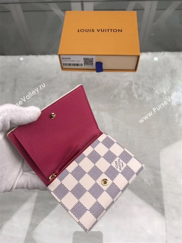 replica N60059 Louis Vuitton LV Victorine Giraffe Wallet Damier Canvas Purse Bag White