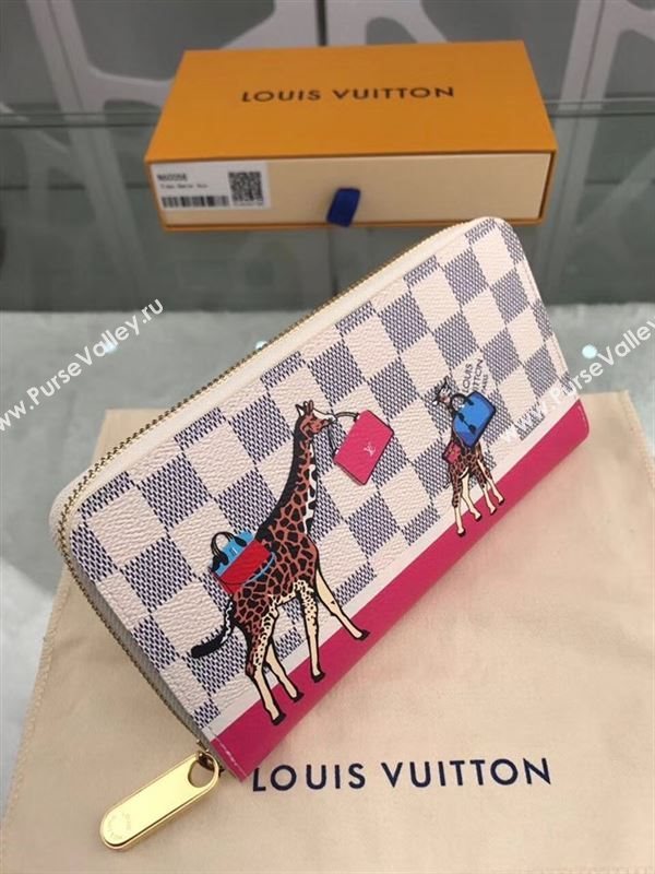 replica N60058 Louis Vuitton LV Zippy Giraffe Wallet Damier Canvas Purse Bag White