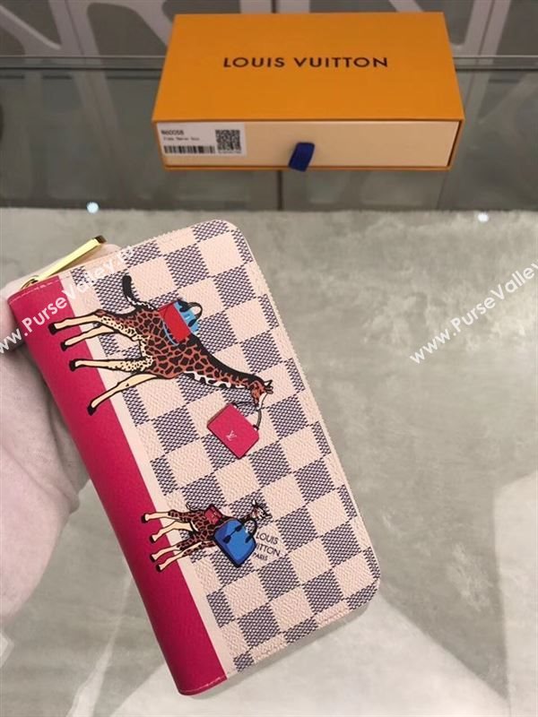 replica N60058 Louis Vuitton LV Zippy Giraffe Wallet Damier Canvas Purse Bag White