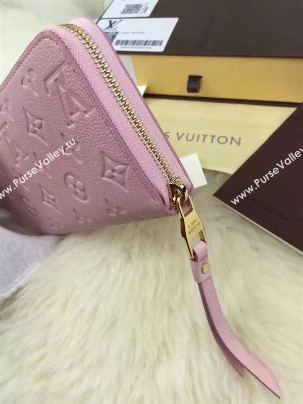 replica M60546 Louis Vuitton LV Zippy Wallet Monogram Leather Purse Bag Pink