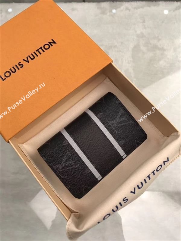 replica M64435 Louis Vuitton LV Pocket Organizer Wallet Monogram Eclipse Purse Bag 