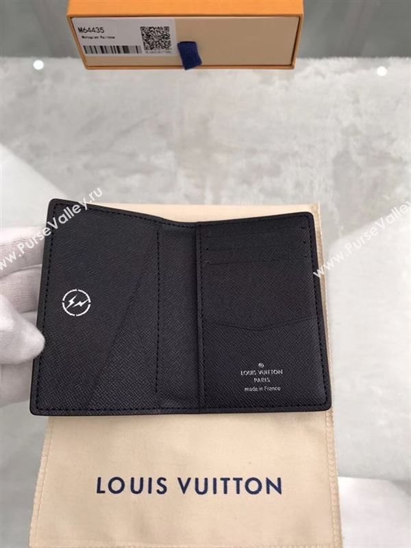 replica M64435 Louis Vuitton LV Pocket Organizer Wallet Monogram Eclipse Purse Bag 