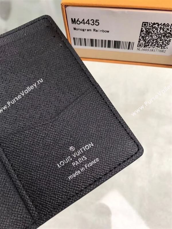 replica M64435 Louis Vuitton LV Pocket Organizer Wallet Monogram Eclipse Purse Bag 