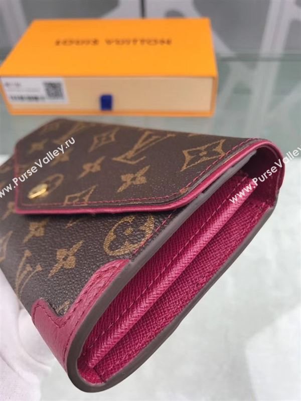 replica M61186 Louis Vuitton LV Sarah Wallet Retiro Monogram Canvas Purse Bag Maroon