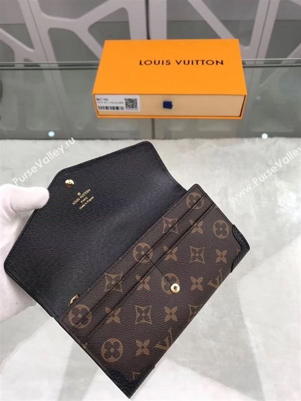 replica M61186 Louis Vuitton LV Sarah Wallet Retiro Monogram Canvas Purse Bag Black