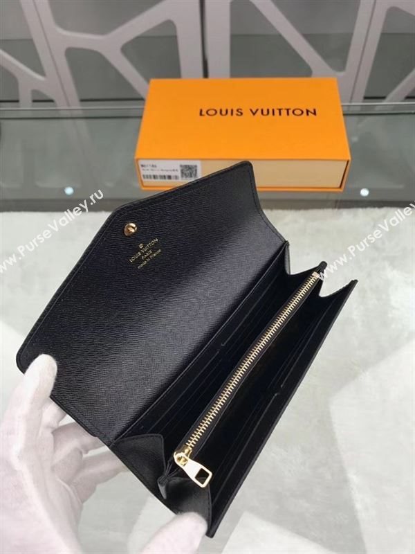 replica M61186 Louis Vuitton LV Sarah Wallet Retiro Monogram Canvas Purse Bag Black