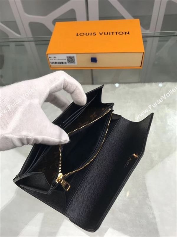 replica M61186 Louis Vuitton LV Sarah Wallet Retiro Monogram Canvas Purse Bag Black